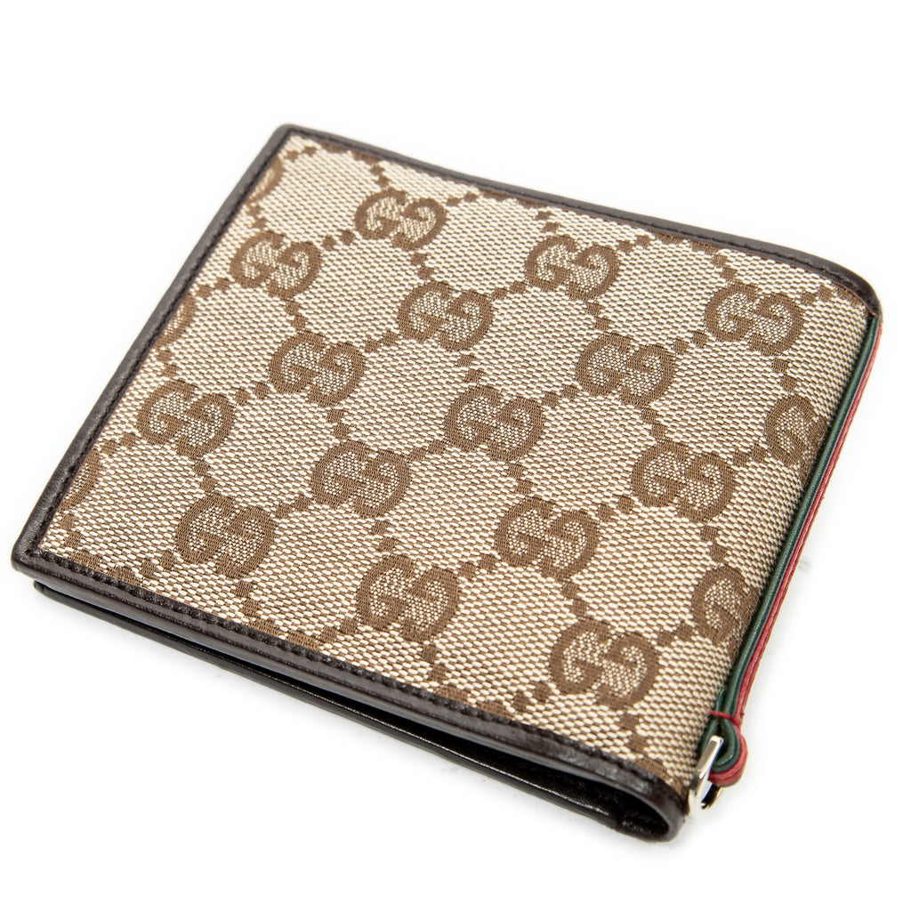 Wallet Web Bifold Wallet Beige Monogrammed Canvas