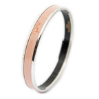 Bracelet Enamel Bangle PM Pink Logo Motif