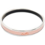 Bracelet Enamel Bangle PM Pink Logo Motif