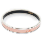 Bracelet Enamel Bangle PM Pink Logo Motif
