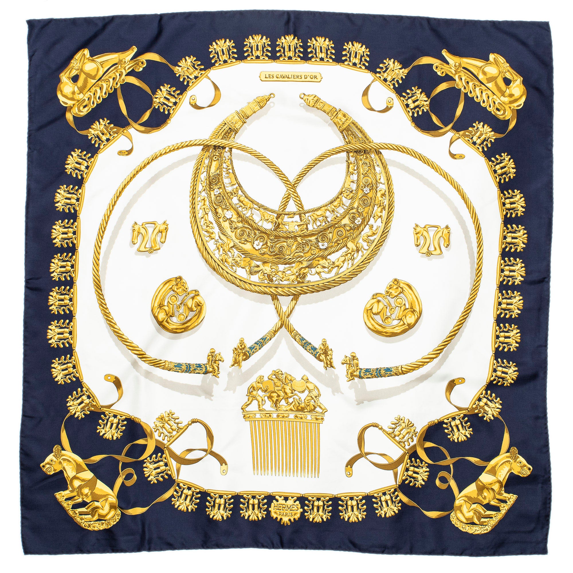 Scarf Scarf Navy 100% Twill Silk