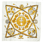 Scarf Scarf Ivory 100% Jacquard Silk