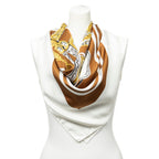 Scarf Scarf White 100% Twill Silk
