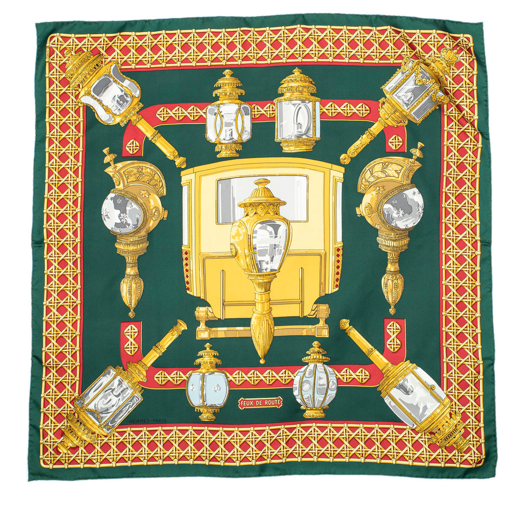 Scarf Scarf Green 100% Twill Silk
