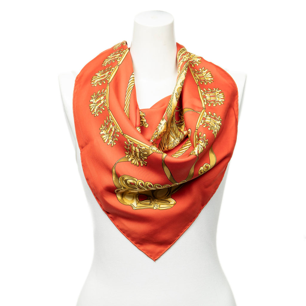 Scarf Scarf Red 100% Twill Silk