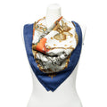 Scarf Scarf Blue 100% Jacquard Silk