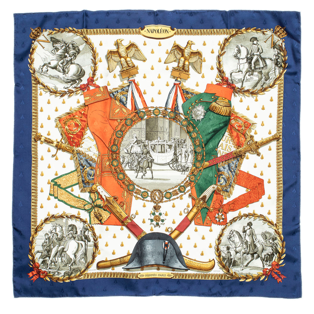 Scarf Scarf Blue 100% Jacquard Silk
