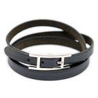 Bracelet Behapi Triple Tour Bracelet Black Swift Leather