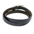 Bracelet Behapi Triple Tour Bracelet Black Swift Leather