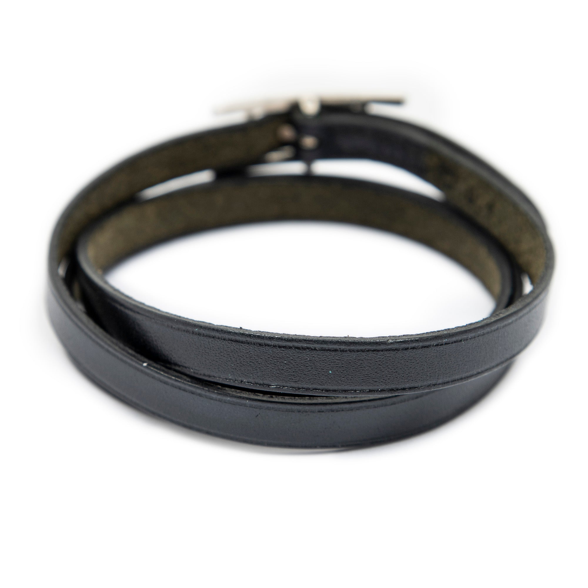 Bracelet Behapi Triple Tour Bracelet Black Swift Leather