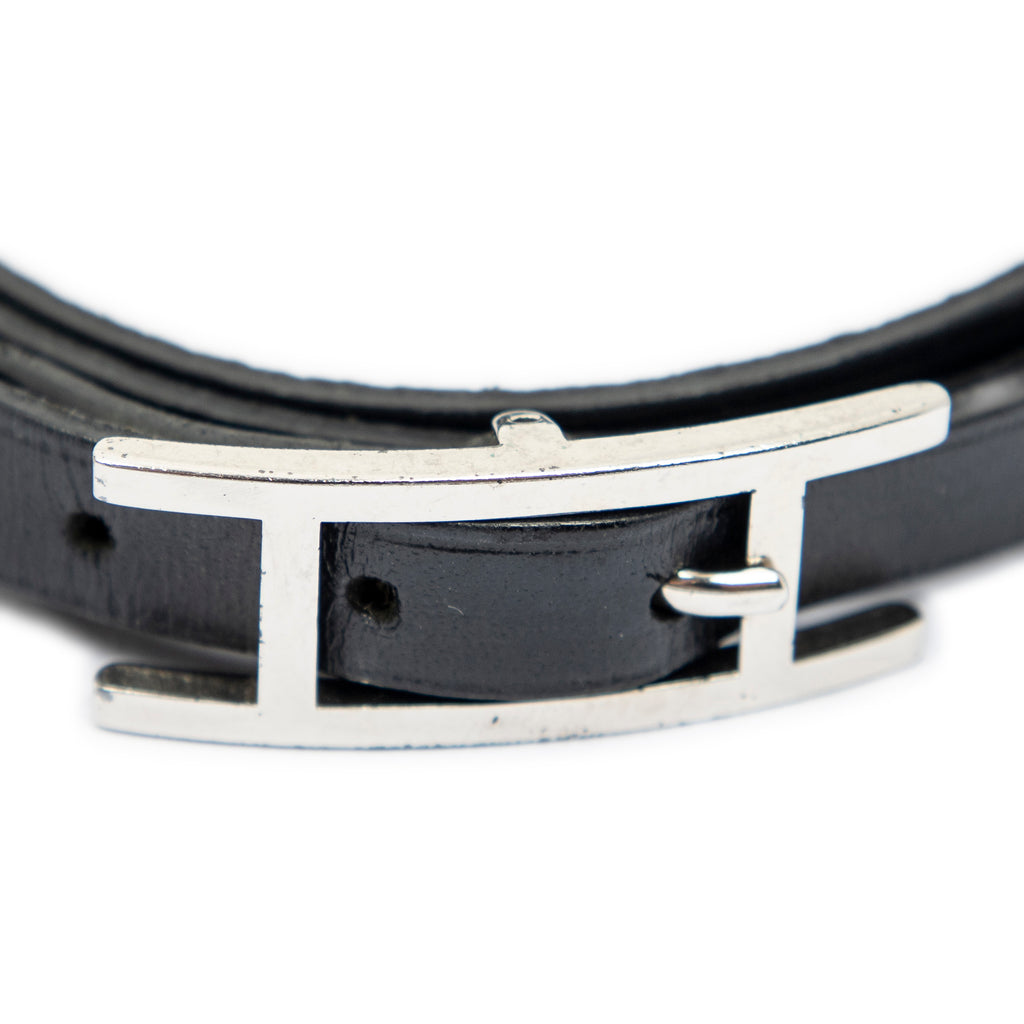 Bracelet Behapi Triple Tour Bracelet Black Swift Leather