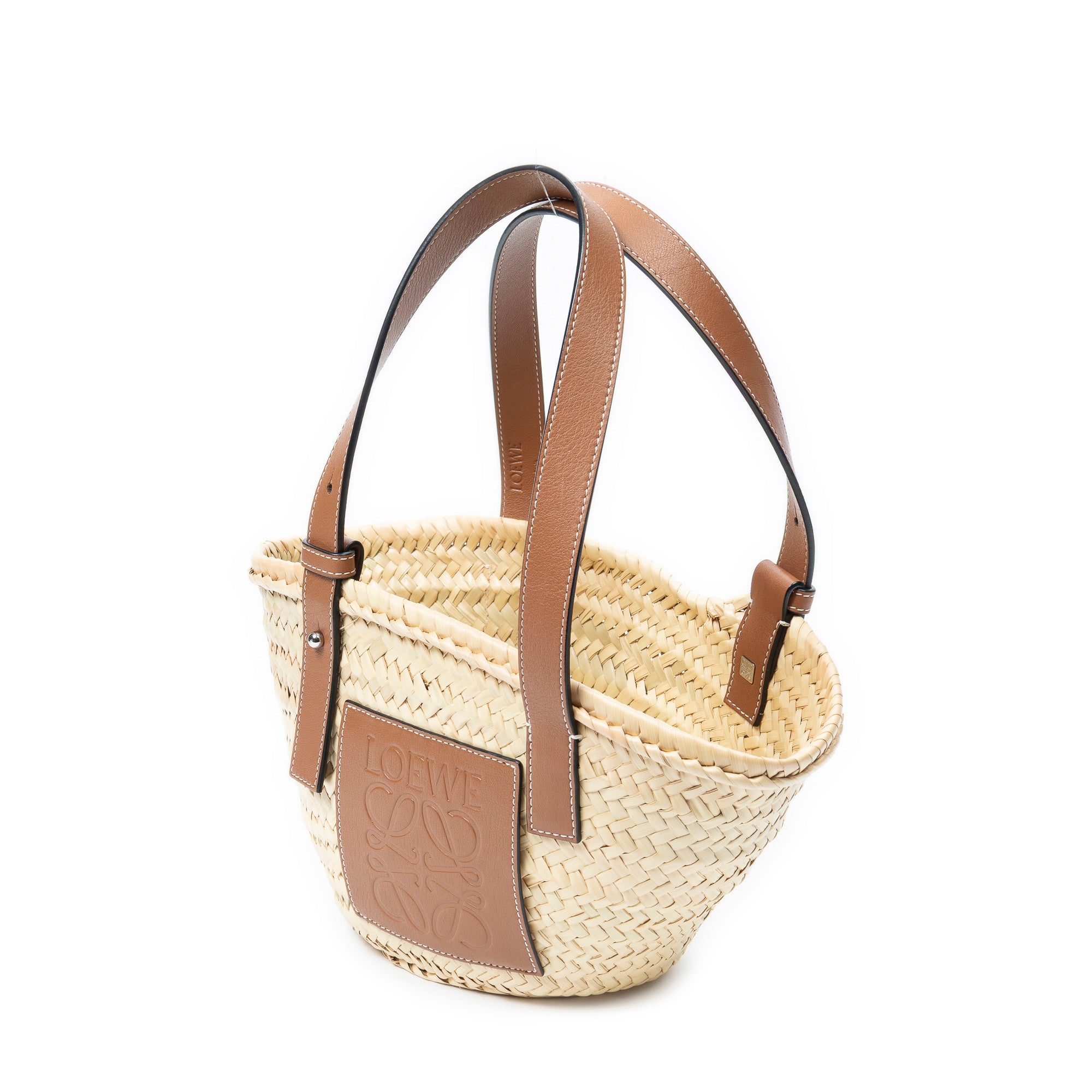 Handbag Small Panier Basket Natural Raffia Canvas