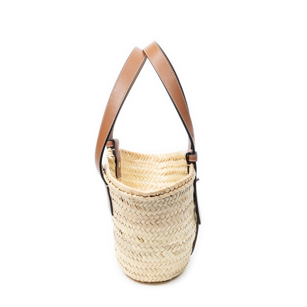 Handbag Small Panier Basket Natural Raffia Canvas
