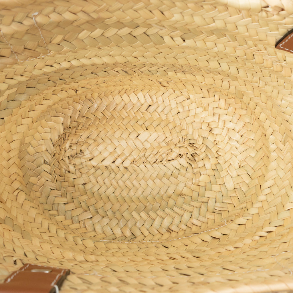 Handbag Small Panier Basket Natural Raffia Canvas