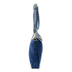 Shoulder Bag Small Zip Crossbody Blue Nylon Canvas
