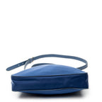 Shoulder Bag Small Zip Crossbody Blue Nylon Canvas
