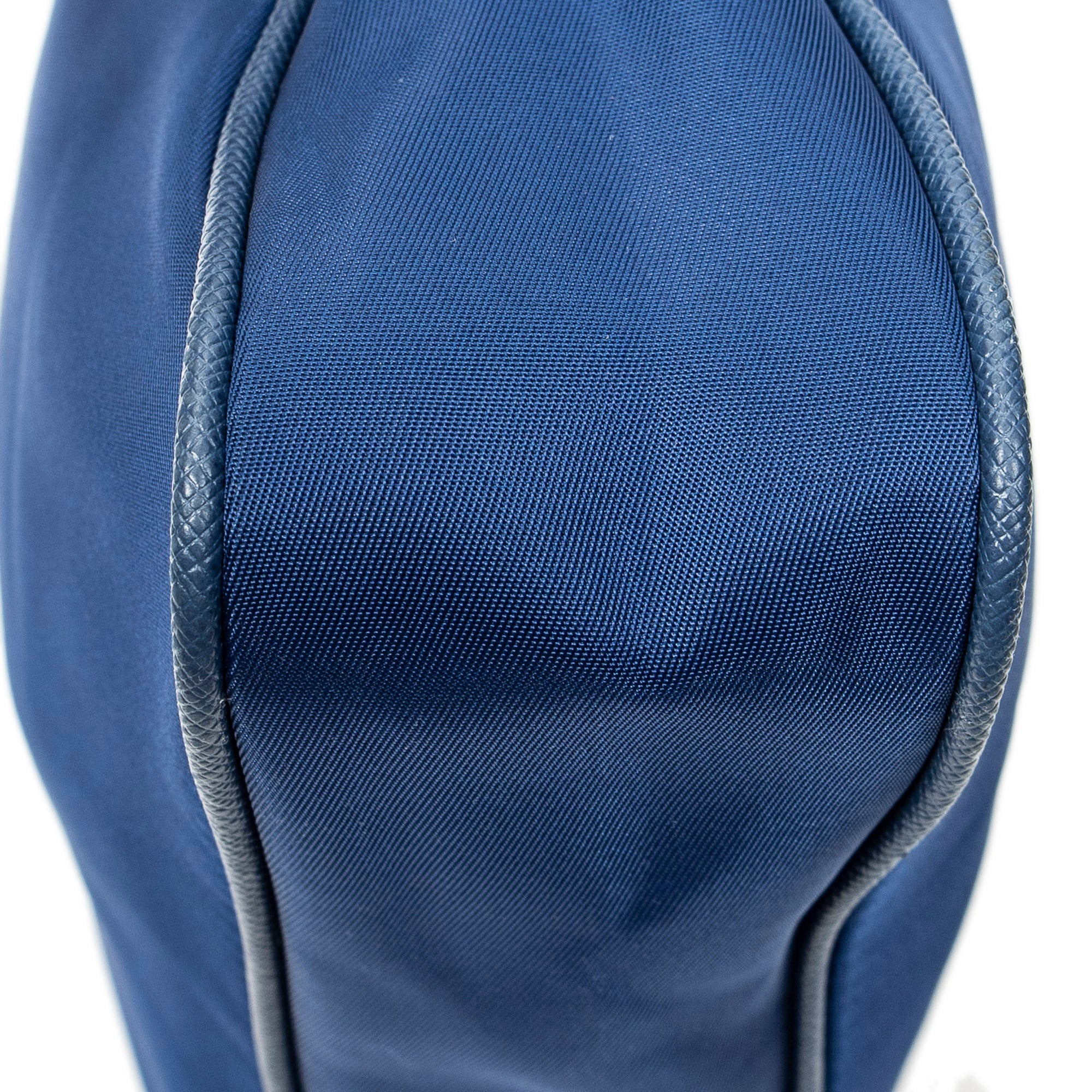Shoulder Bag Small Zip Crossbody Blue Nylon Canvas