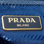 Shoulder Bag Small Zip Crossbody Blue Nylon Canvas