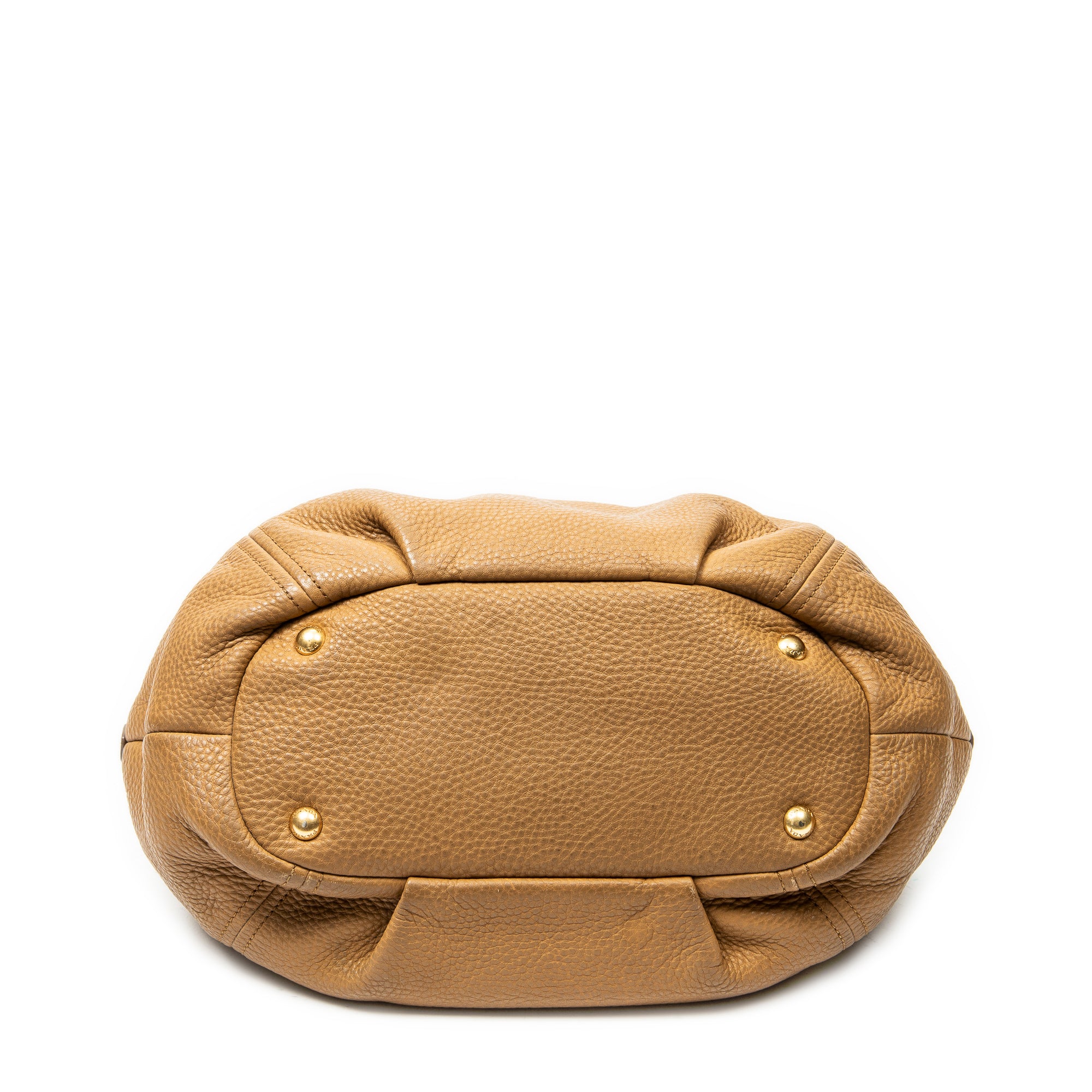 Shoulder Bag Convertible Tote Tan Vitello Daino Leather