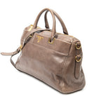 Shoulder Bag Slip Pocket Soft Boston Light Brown Vitello Lux Leather