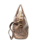 Shoulder Bag Slip Pocket Soft Boston Light Brown Vitello Lux Leather