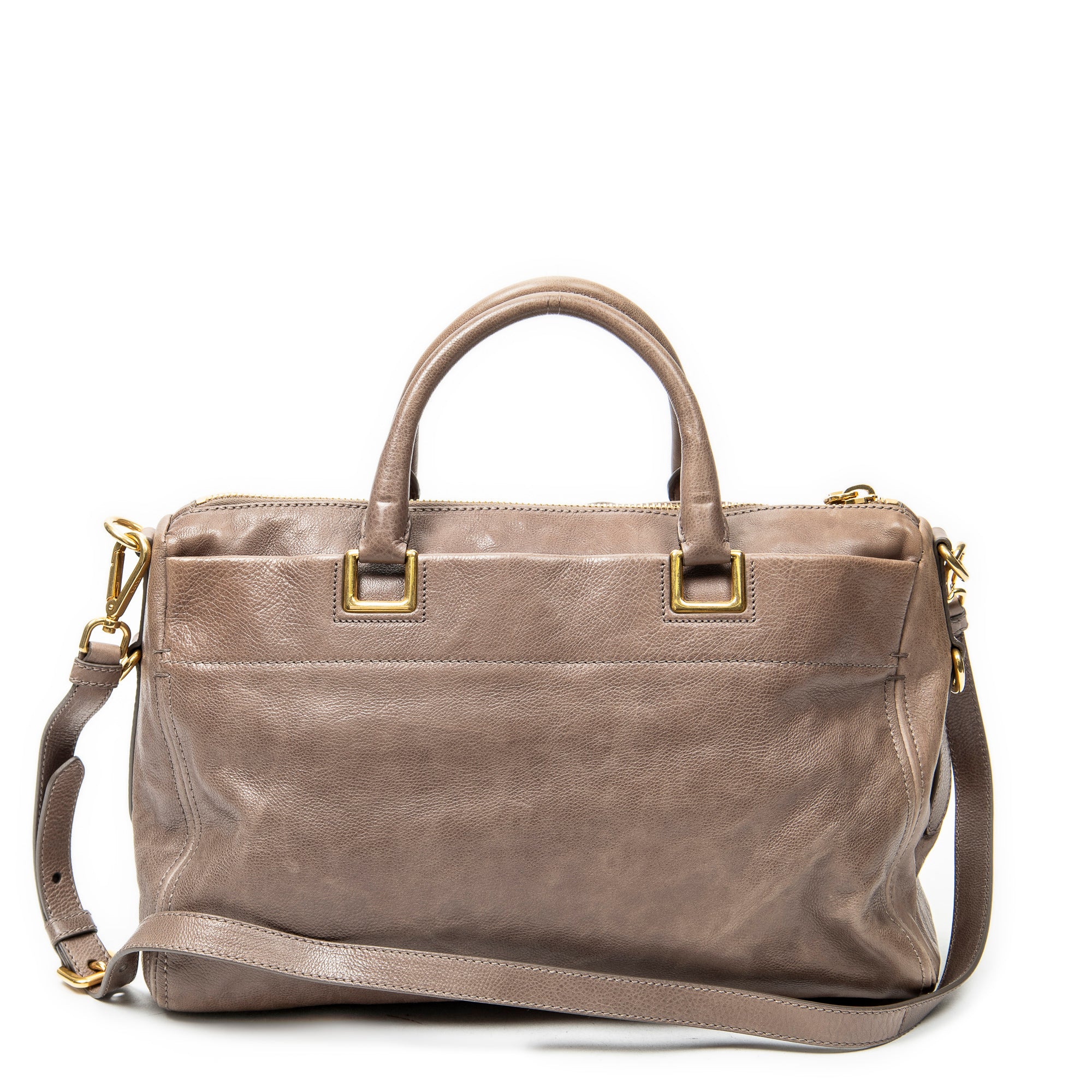 Shoulder Bag Slip Pocket Soft Boston Light Brown Vitello Lux Leather