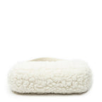 Shoulder Bag Mini Shearling Zip Hobo Ivory Shearling Canvas