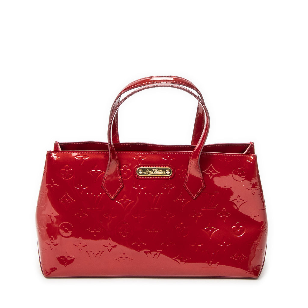 Handbag Wilshire PM Amarante Monogram Vernis