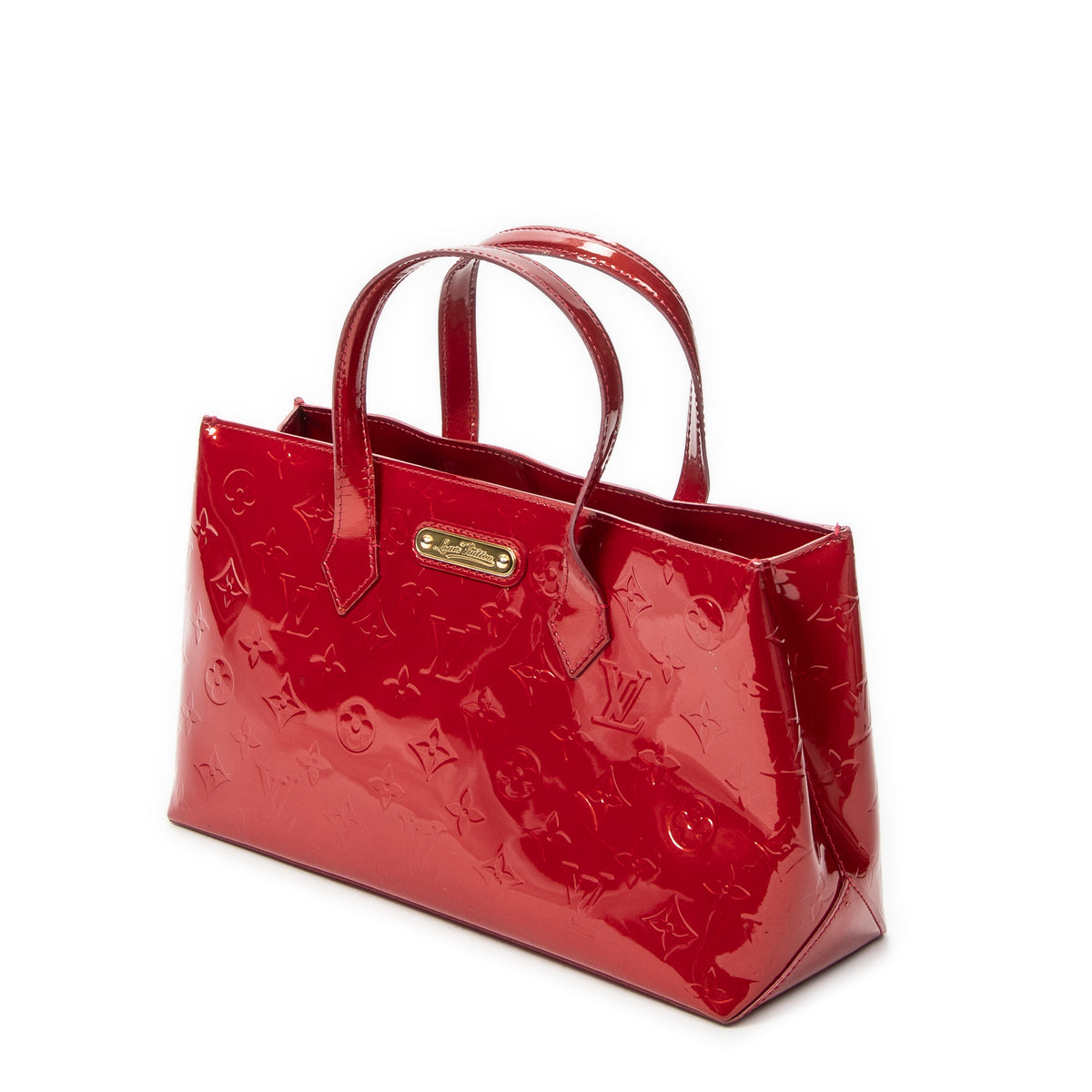 Handbag Wilshire PM Amarante Monogram Vernis