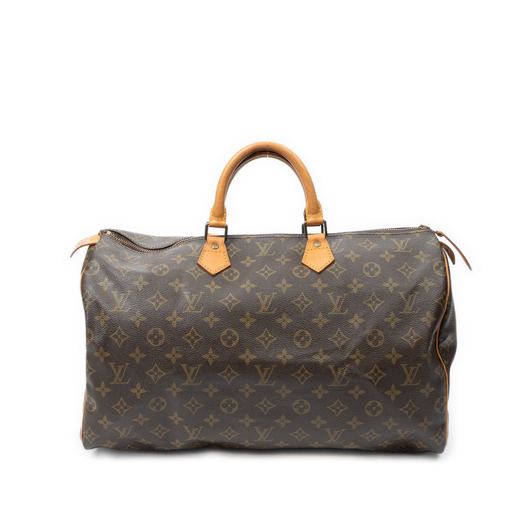 Handbag Speedy 40 Brown Monogram Canvas