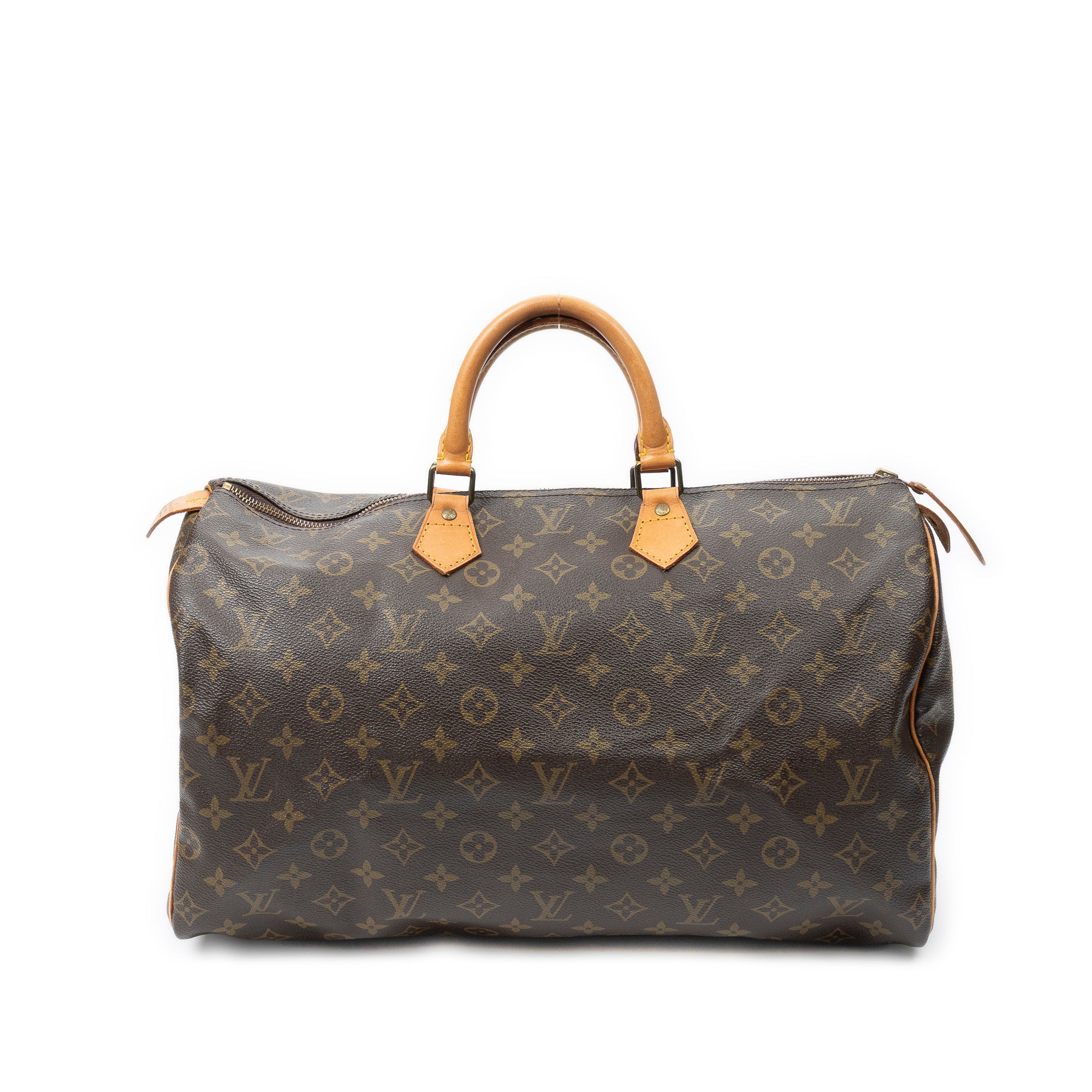 Handbag Speedy 40 Brown Monogram Canvas