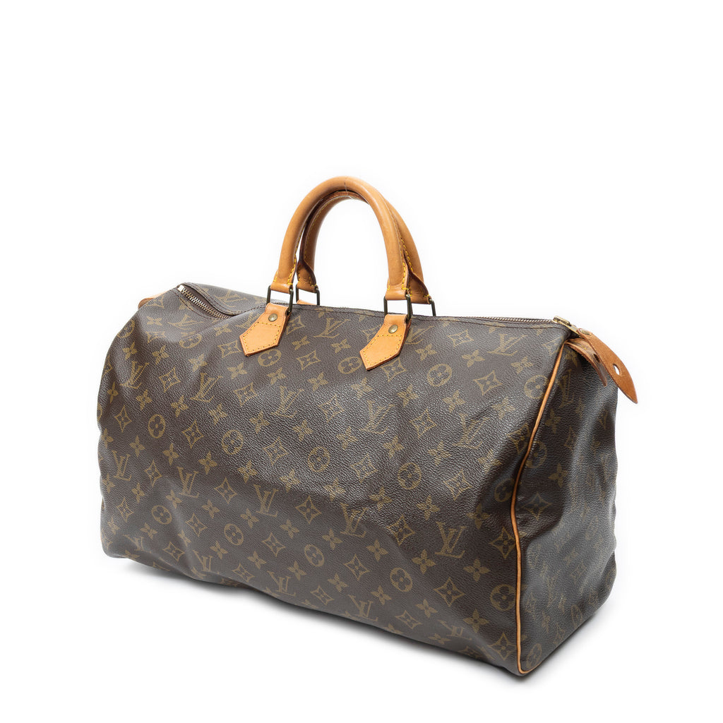 Handbag Speedy 40 Brown Monogram Canvas