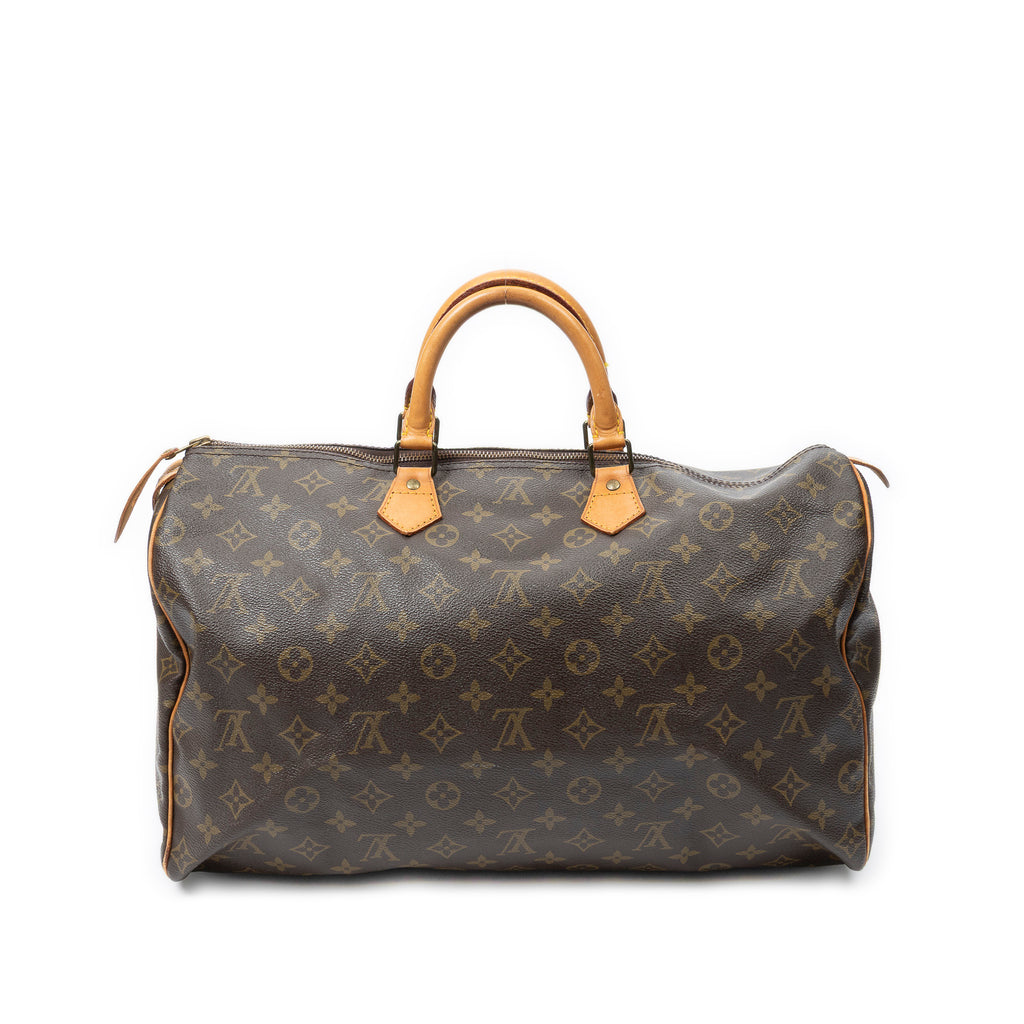 Handbag Speedy 40 Brown Monogram Canvas