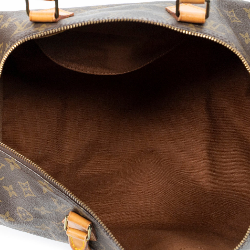 Handbag Speedy 40 Brown Monogram Canvas