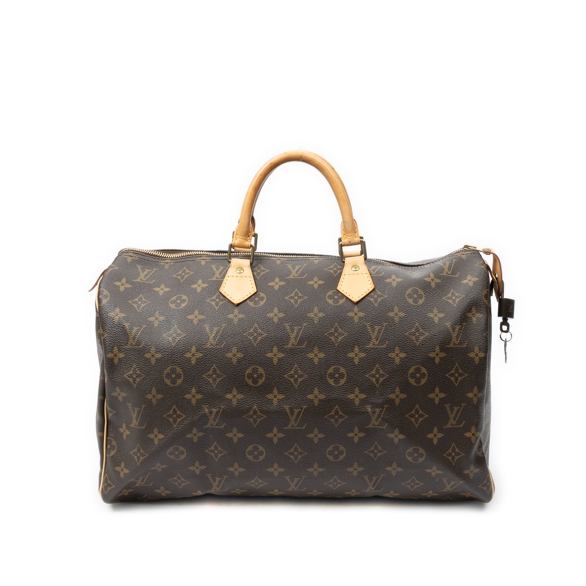 Handbag Speedy 40 Brown Monogram Canvas
