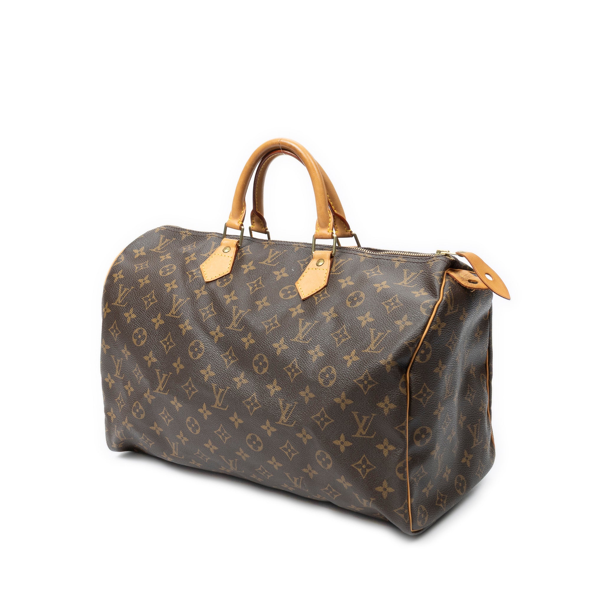 Handbag Speedy 40 Brown Monogram Canvas