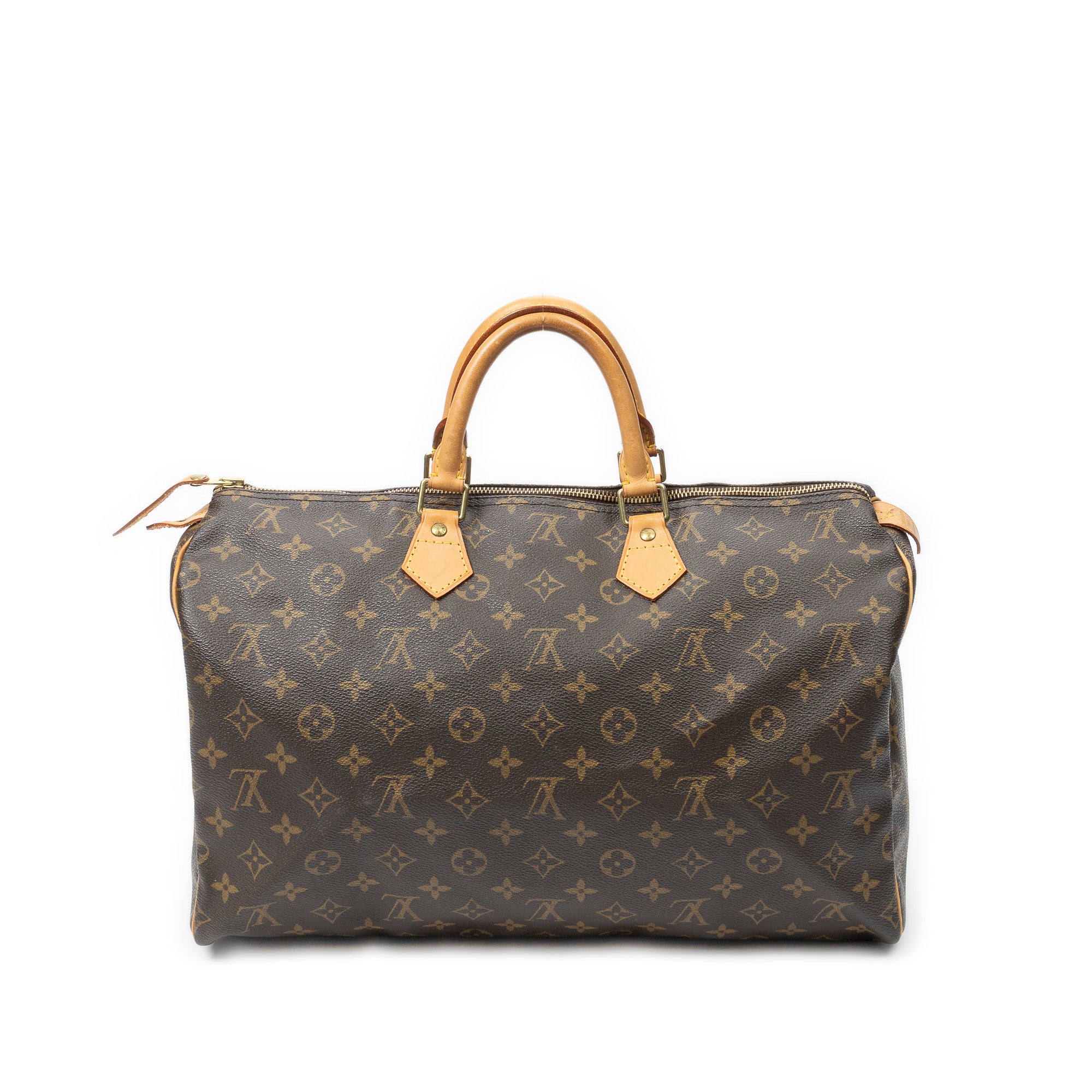 Handbag Speedy 40 Brown Monogram Canvas