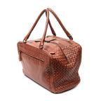 Shoulder Bag Brera Brown Trimmed Intrecciato Leather