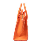 Shoulder Bag Micro Luggage Orange Grained Leather
