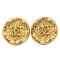 Earrings CC Round Clip On Earrings Gold Gold Plated