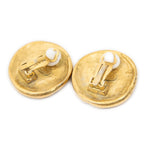 Earrings CC Round Clip On Earrings Gold Gold Plated