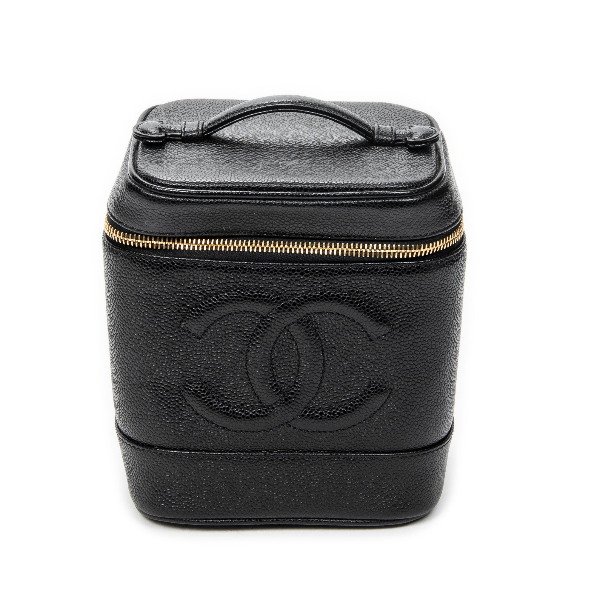 Handbag Timeless Tall Vanity Case Black Caviar Leather