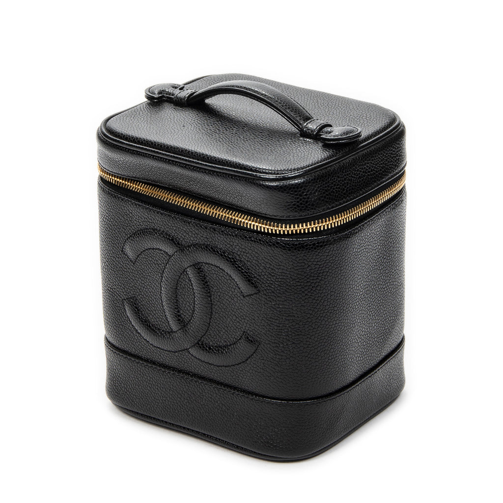 Handbag Timeless Tall Vanity Case Black Caviar Leather