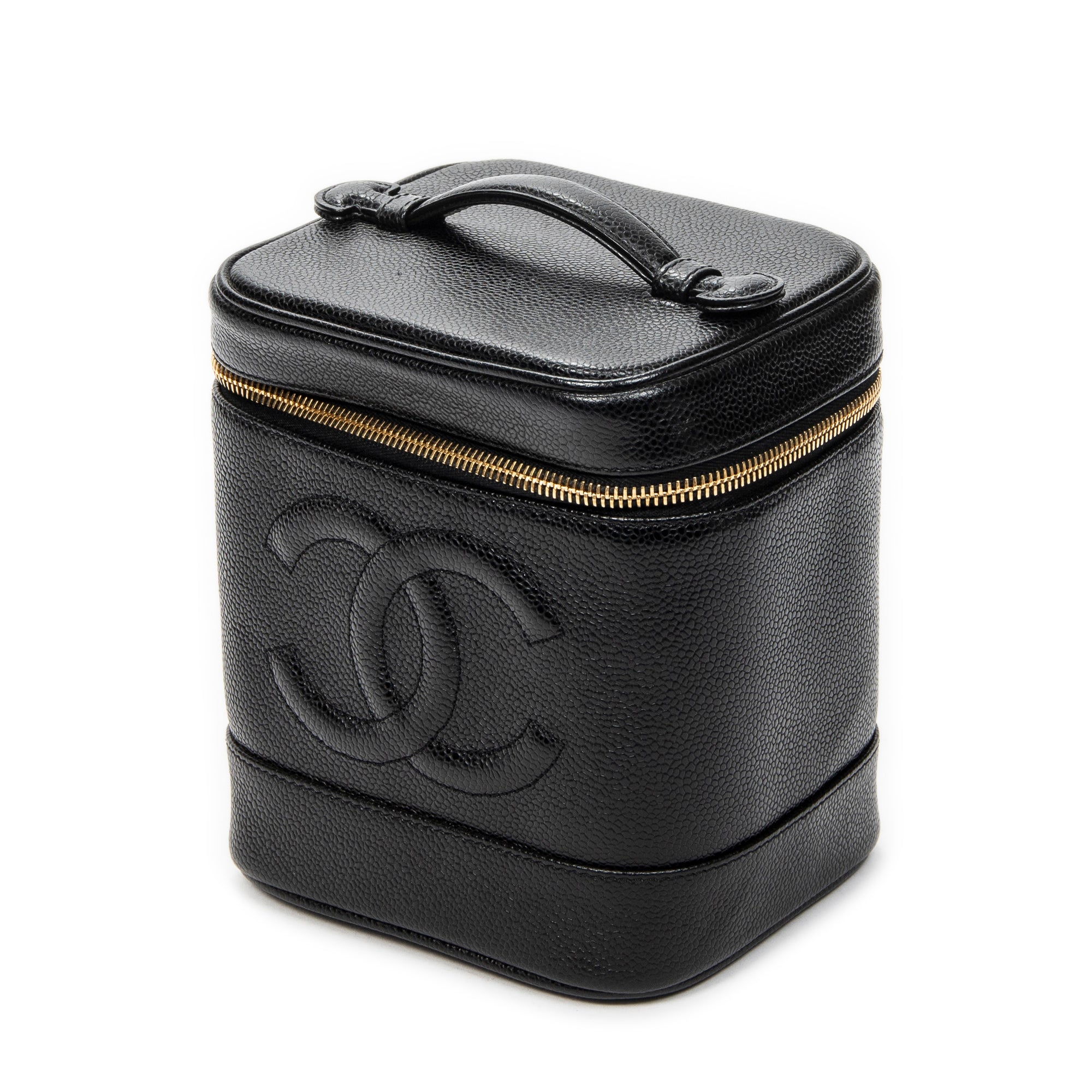 Handbag Timeless Tall Vanity Case Black Caviar Leather