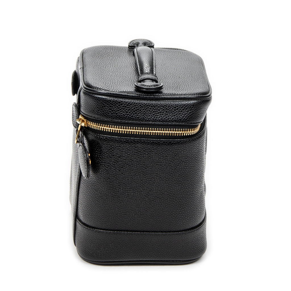 Handbag Timeless Tall Vanity Case Black Caviar Leather