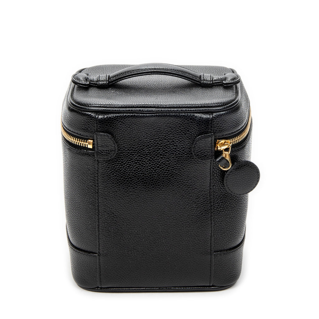 Handbag Timeless Tall Vanity Case Black Caviar Leather