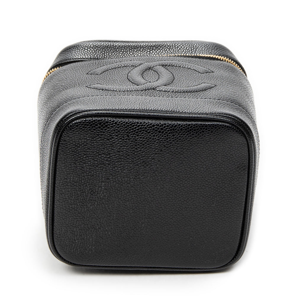 Handbag Timeless Tall Vanity Case Black Caviar Leather