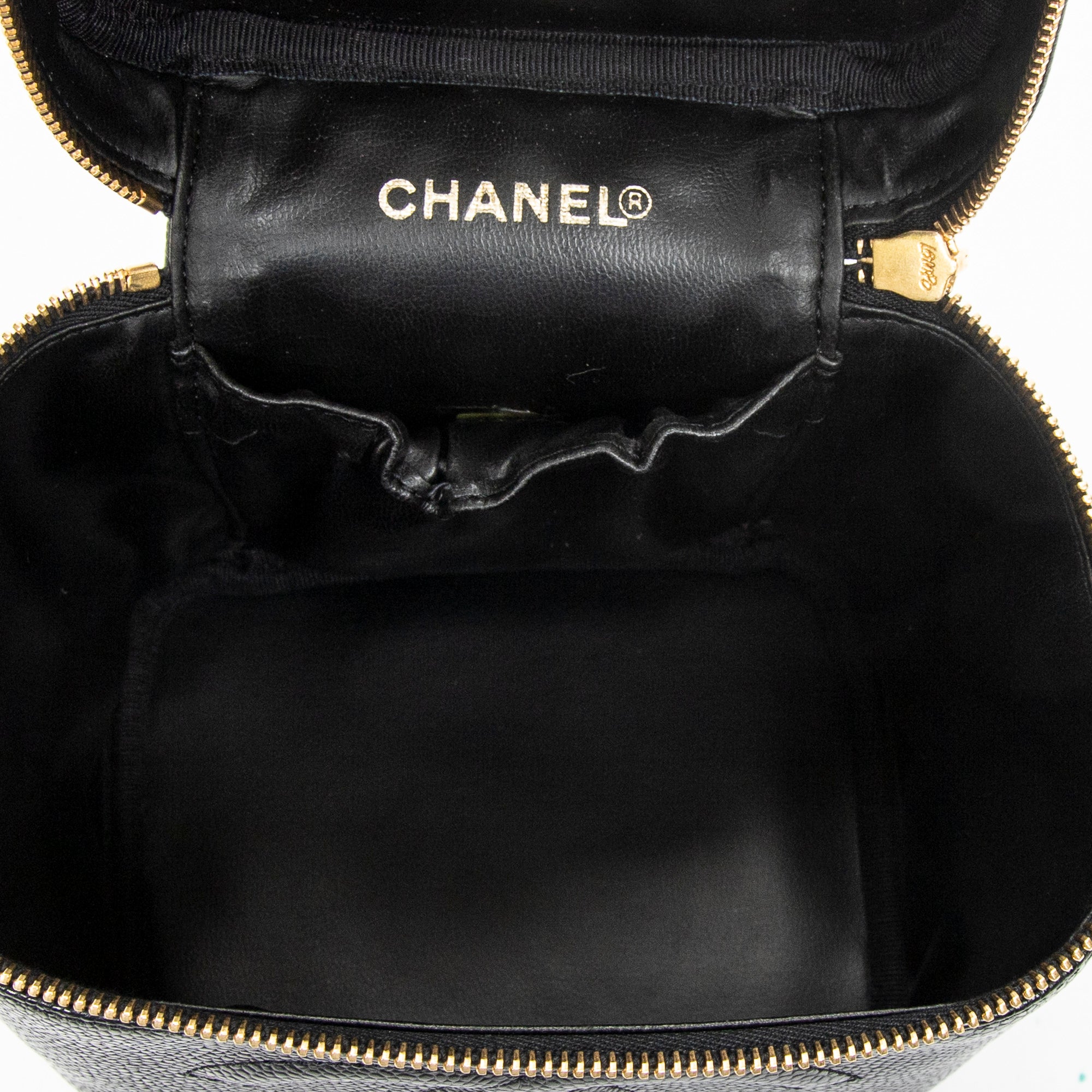 Handbag Timeless Tall Vanity Case Black Caviar Leather