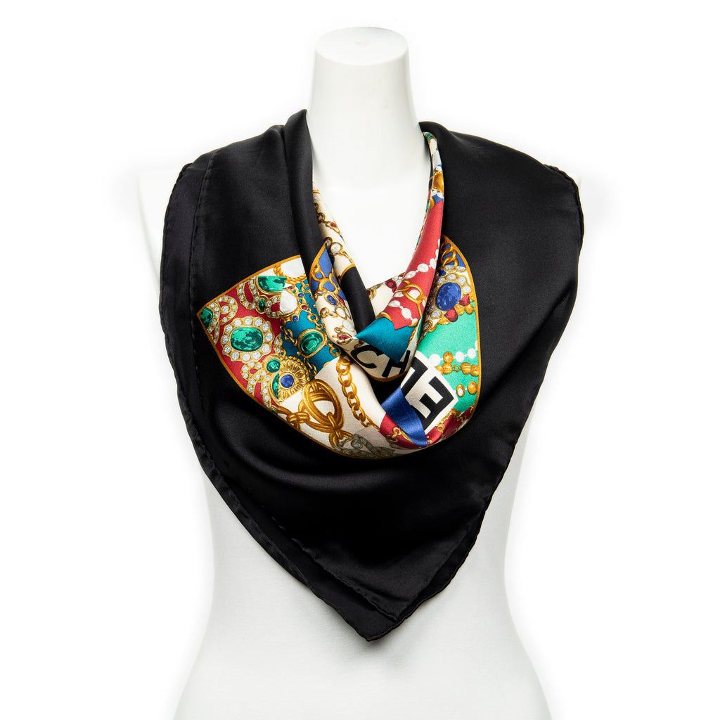 Scarf Scarf Black 100% Silk