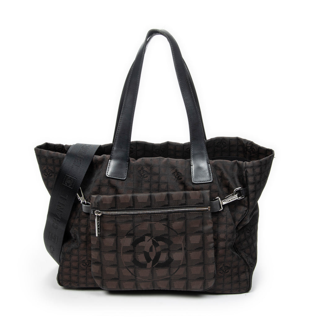 Shoulder Bag 2-Way New Travel Line Tote Dark Brown Travel Line Nylon Canvas